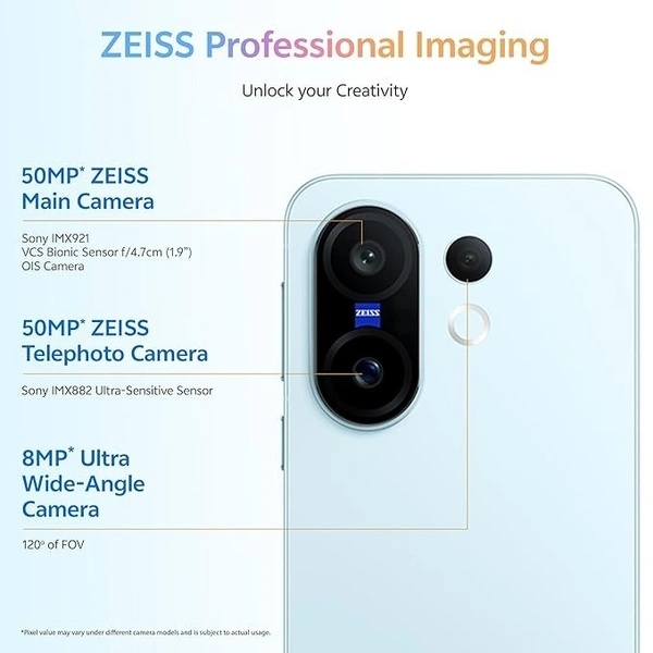 VIVO X200 FE 5G (Frost Blue, 12GB RAM, 256GB Storage) - Frost Blue, 12GB-256GB