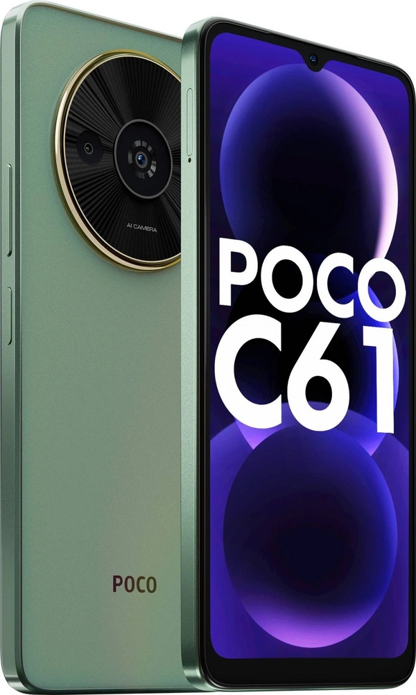 POCO C61 (Mystical Green, 64 GB)  (4 GB RAM) - Mystical Green, 4GB-64GB