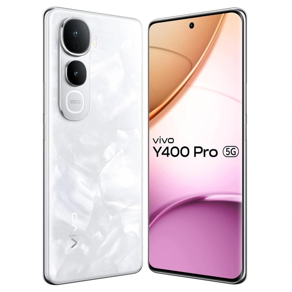 Vivo Y400 Pro 5G (Freestyle White, 8GB RAM, 128GB Storage) - Freestyle White, 8GB-128GB