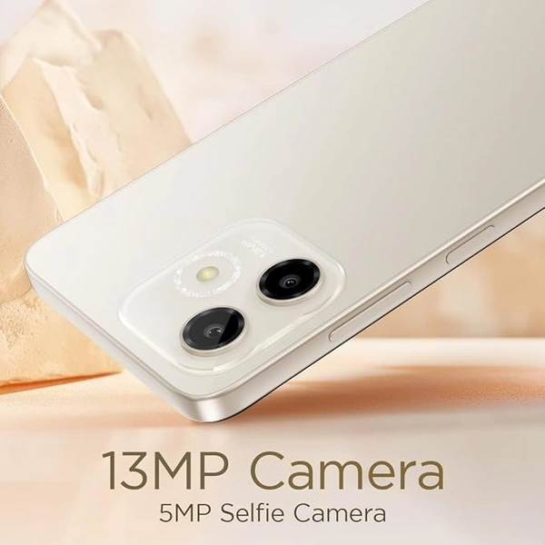 Lava Shark 5G (Steller Gold, 4GB RAM, 64GB Storage) |Bigger 6.75" HD+ Notch Display | Octacore 5G Processor | 13 MP AI Camera |5000 mAh Battery| IP54 Rated Dust & Water Splash Proof - Steller Gold, 4GB-64GB