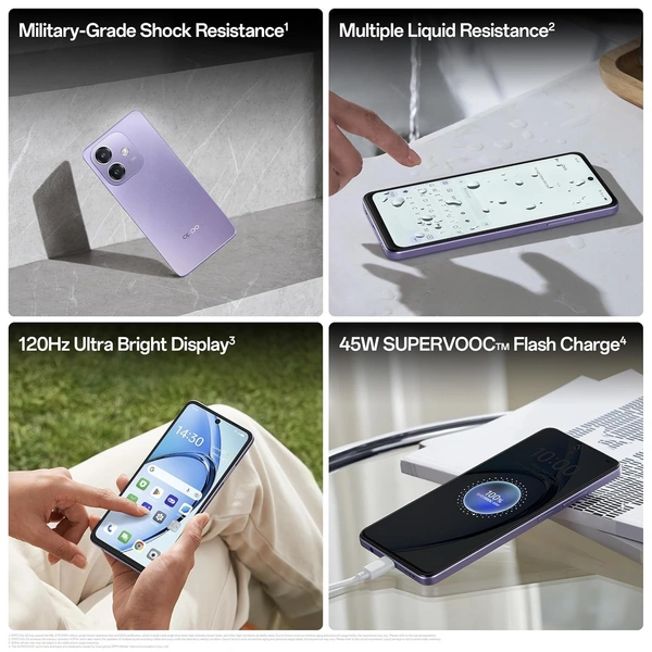 OPPO A3X 5G (Starry Purple, 4GB RAM, 64GB Storage) - Starry Purple, 4GB-64GB