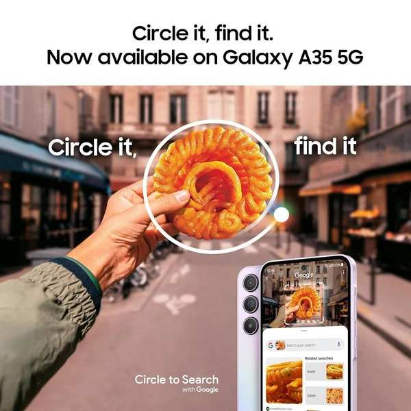 Samsung Galaxy A35 5G (Awesome Iceblue, 8GB RAM, 256GB Storage) - Awesome Iceblue, 8GB-256GB