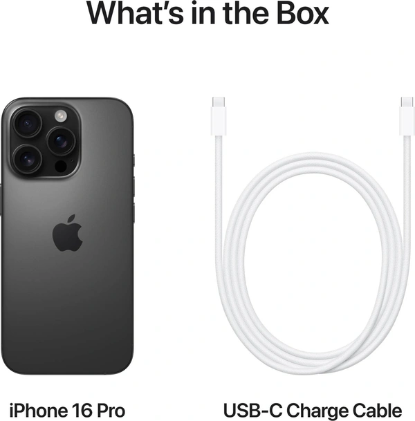 Apple iPhone 16 Pro (Black Titanium, 256 GB) - Black Titanium, 256GB