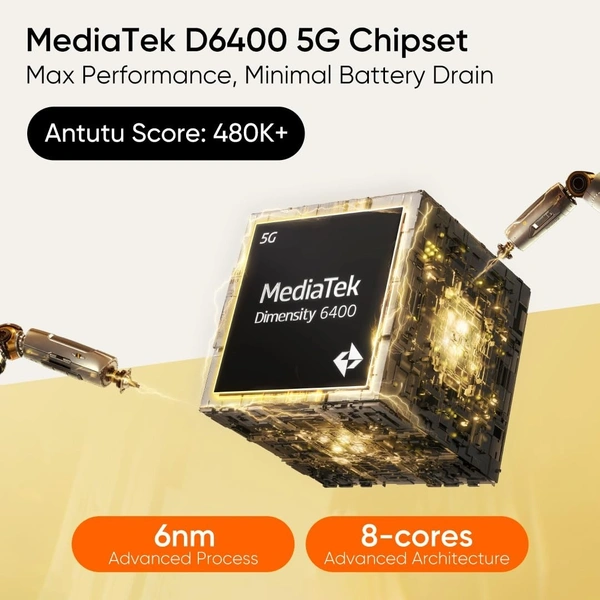 realme NARZO 80x 5G (Sunlit Gold,6GB+128GB)  - Sunlit Gold, 6GB-128GB