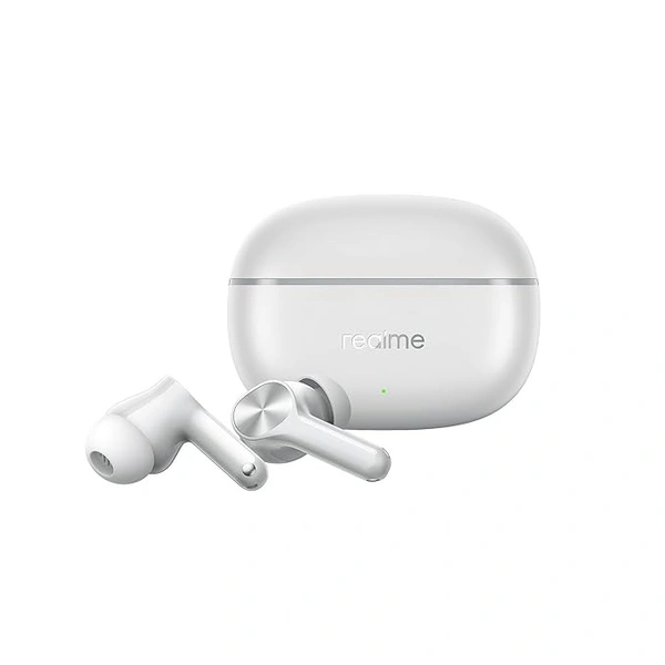 realme Buds T200 Lite Bluetooth in Ear Earbuds,4 Mic, AI ENC for Calls,48 Hours Total Playback with Fast Charging and Ultra Low Latency Gaming TWS,Google Fast Pair,with mic (Storm Grey) - WHITE, realme Buds T200 Lite