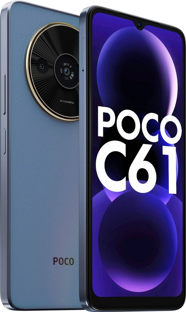 POCO C61 (Ethereal Blue, 64 GB)  (4 GB RAM) - Ethereal Blue, 4GB-64GB