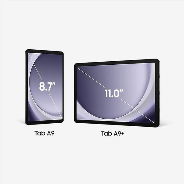 Samsung Galaxy Tab A9+ 27.94 cm (11.0 inch) Display, RAM 8 GB, ROM 128 GB Expandable, Wi-Fi+5G Tablet, SILVER - SILVER, Samsung Galaxy Tab A9+ 27.94 cm (11.0 inch) Display, RAM 8 GB, ROM 128 GB Expandable, Wi-Fi+5G Tablet, SILVER
