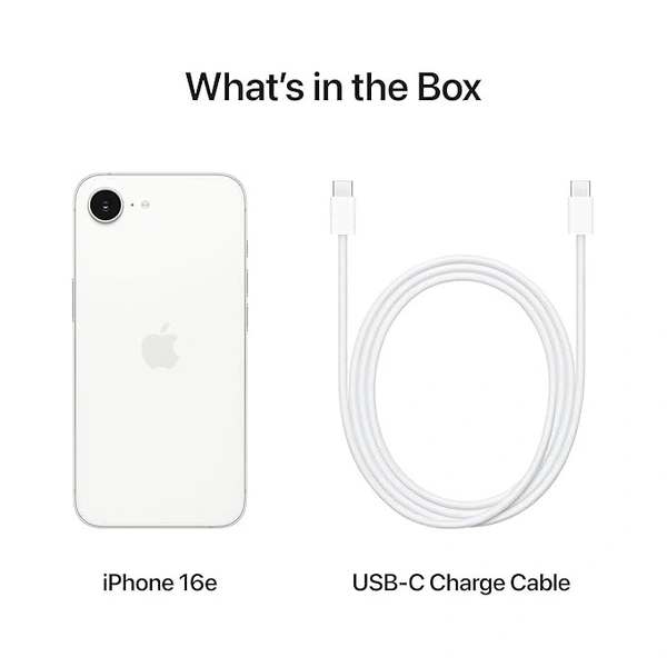 APPLE IPHONE 16 E  (WHITE 128GB STORAGE) - White, APPLE IPHONE 16 E  (WHITE 128GB STORAGE)