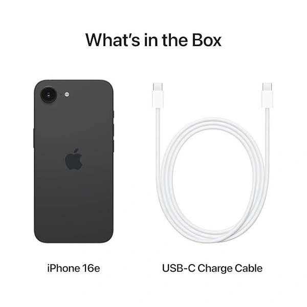 APPLE IPHONE 16 E   (BLACK  128GB STORAGE)  - Black, APPLE IPHONE 16 E   (BLACK  128GB STORAGE)