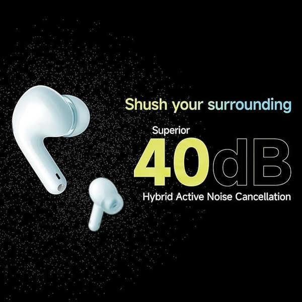 Redmi Buds 5C Bluetooth TWS in Ear Earbuds, Up to 40Db Hybrid Noise Cancellation, Quad Mic, Custom Eq, 10Mins Charge for 2Hours Life, Up to 36Hrs Playback, Gaming TWS| Symphony Blue - symphony blue, Redmi Buds 5C Bluetooth TWS in Ear Earbuds Symphony blue