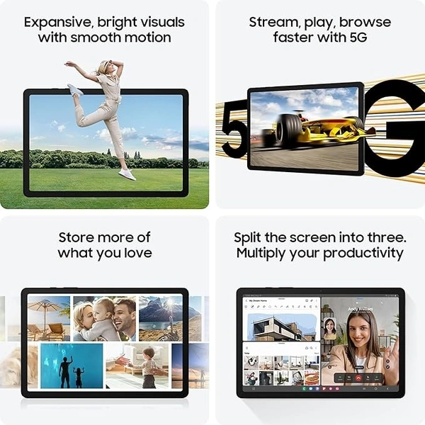 Samsung Galaxy Tab A9+ [Smartchoice], 27.94 cm (11.0 inch) Display, RAM 8 GB, ROM 128 GB Expandable, Wi-Fi +5G Tablet, Gray - Gray, Samsung Galaxy Tab A9+ [Smartchoice], 27.94 cm (11.0 inch) Display, RAM 8 GB, ROM 128 GB Expandable, Wi-Fi  + 5G Tablet, Gray