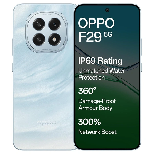 OPPO F29 5G (Glacier Blue, 8GB RAM, 256GB Storage) - Glacier Blue, OPPO F29 5G (Glacier Blue, 8GB RAM, 256GB Storage)