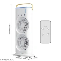 DUAL  MIST PORTABLE FAN  WITH RGB LIGHT AND  REMOTE CONTROL - WHITE, DUAL  MIST PORTABLE FAN  WITH RGB LIGHT AND  REMOTE CONTROL   WHITE