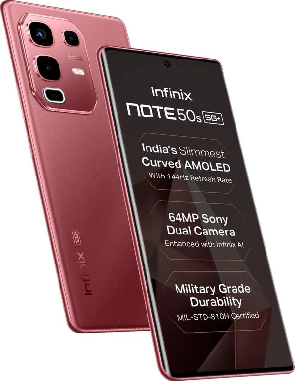 Infinix Note 50s 5G+ (Burgundy Red, 256 GB)  (8 GB RAM) - Burgundy Red, Infinix Note 50s 5G+ (Burgundy Red, 256 GB)  (8 GB RAM)