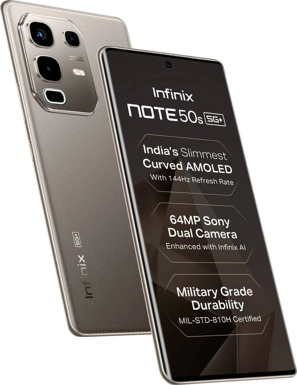 Infinix Note 50s 5G+ (Titanium Grey, 256 GB)  (8 GB RAM) - Titanium Grey, Infinix Note 50s 5G+ (Titanium Grey, 256 GB)  (8 GB RAM)