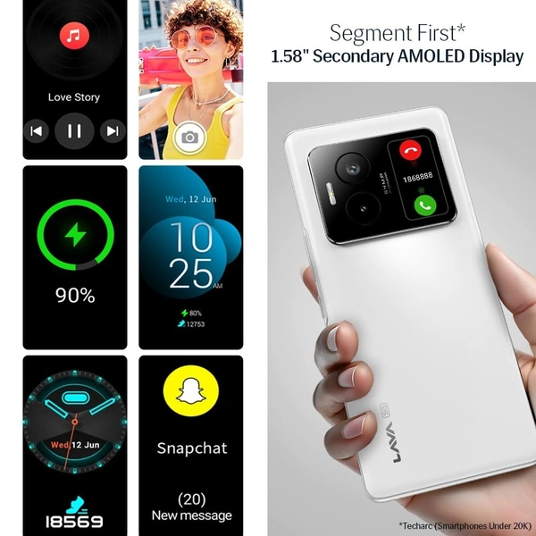 Lava Blaze Duo 5G (Celestial White, 8GB RAM, 128GB Storage) - Celestial White, Lava Blaze Duo 5G (Celestial White, 8GB RAM, 128GB Storage)