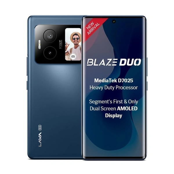 Lava Blaze Duo 5G (Celestial Blue, 6GB RAM, 128GB Storage) - Celestial Blue, Lava Blaze Duo 5G (Celestial Blue, 6GB RAM, 128GB Storage)