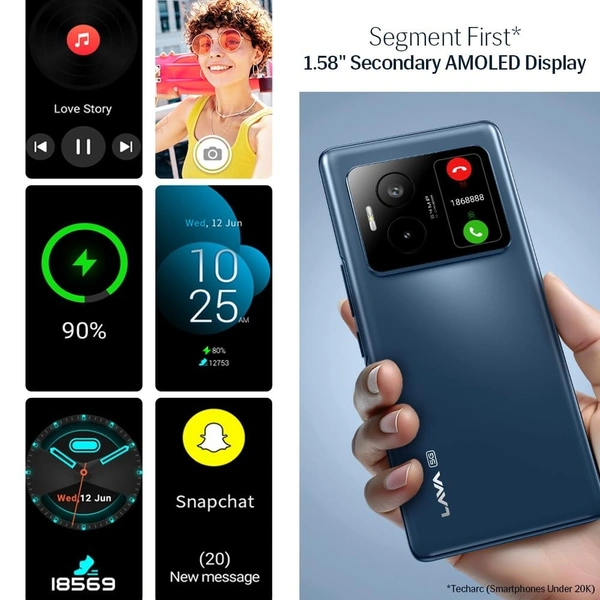 Lava Blaze Duo 5G (Celestial Blue, 6GB RAM, 128GB Storage) - Celestial Blue, Lava Blaze Duo 5G (Celestial Blue, 6GB RAM, 128GB Storage)