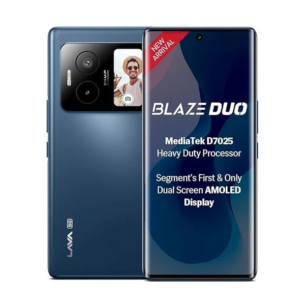 Lava Blaze Duo 5G (Celestial Blue, 8GB RAM, 128GB Storage) - Celestial Blue, Lava Blaze Duo 5G (Celestial Blue, 8GB RAM, 128GB Storage)