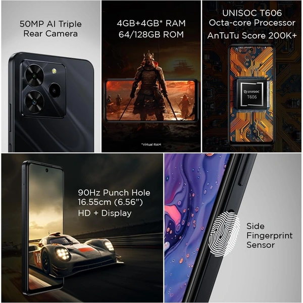 Lava Yuva 4 (Glossy BLACK, 4 GB RAM, 64 GB Storage) - GLOSSY Black, Lava Yuva 4 (Glossy BLACK, 4 GB RAM, 64 GB Storage)