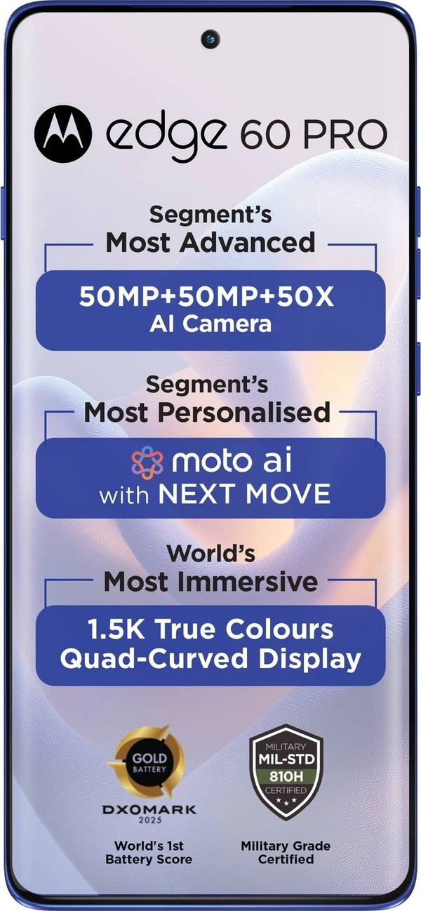MOTOROLA Edge 60 Pro (Pantone Dazzling Blue, 256 GB)  (12 GB RAM) - Pantone Dazzling Blue, MOTOROLA Edge 60 Pro (Pantone Dazzling Blue, 256 GB)  (12 GB RAM)