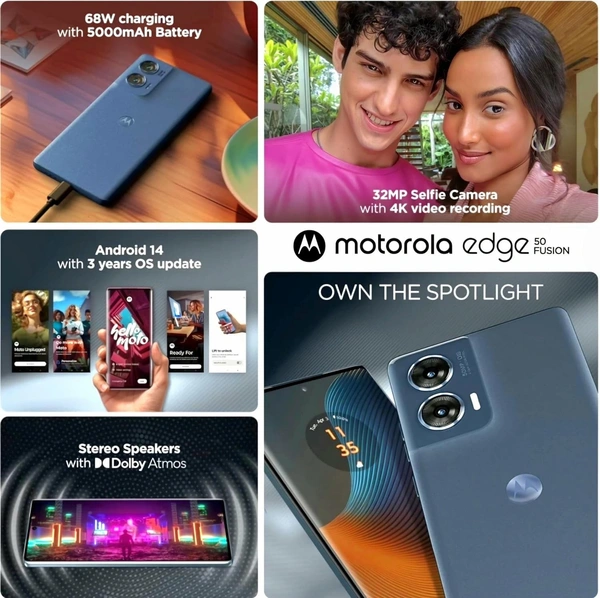 Motorola Edge 50 Fusion (Forest Blue, 256 GB)  (12 GB RAM) - Forest Blue, 12+256