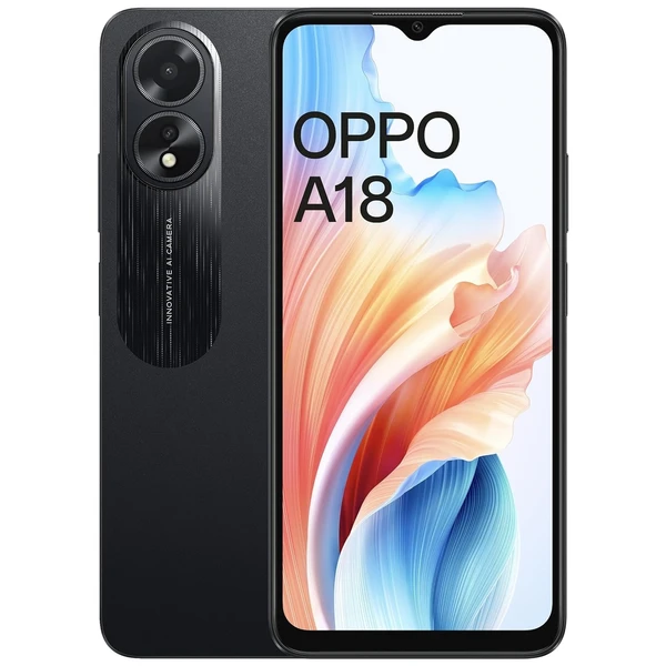 OPPO A18 (Glowing Black, 128 GB)  (4 GB RAM) - 4GB-128GB