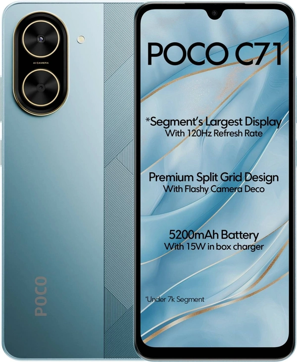 POCO C71 (Cool Blue, 128 GB)  (4 GB RAM) - Cool Blue, POCO C71 (Cool Blue, 128 GB)  (4 GB RAM)