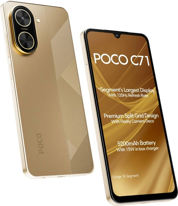 POCO C71 (Desert Gold, 64 GB)  (4 GB RAM) - Desert Gold, POCO C71 (Desert Gold, 64 GB)  (4 GB RAM)