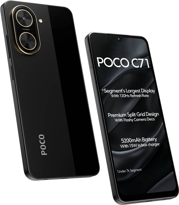 POCO C71 (Power Black, 64 GB)  (4 GB RAM) - Power Black, POCO C71 (Power Black, 64 GB)  (4 GB RAM)