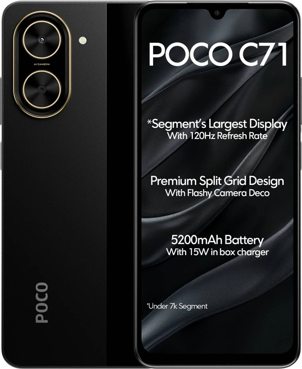 POCO C71 (Power Black, 64 GB)  (4 GB RAM) - Power Black, POCO C71 (Power Black, 64 GB)  (4 GB RAM)