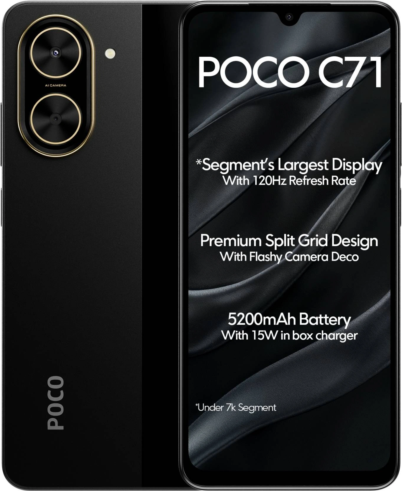POCO C71 (Power Black, 128 GB) (4 GB RAM)