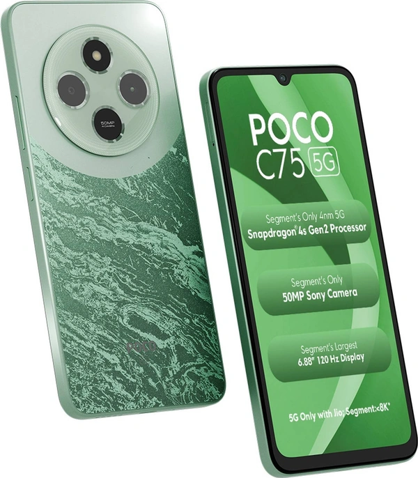 POCO C75 5G (Enchanted Green, 64 GB)  (4 GB RAM) - Enchanted Green, POCO C75 5G (Enchanted Green, 64 GB)  (4 GB RAM)