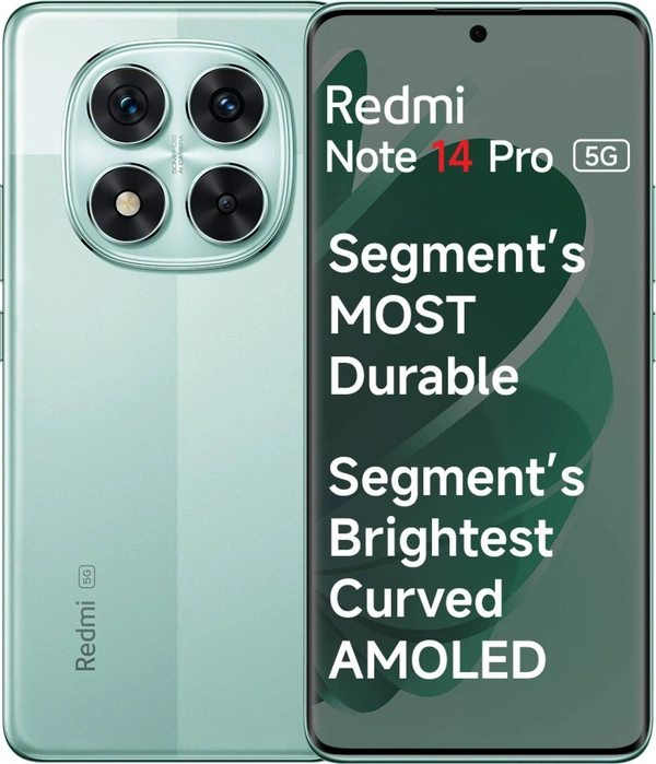 REDMI Note 14 Pro 5G (Ivy Green, 128 GB)  (8 GB RAM) - Green, 8+128