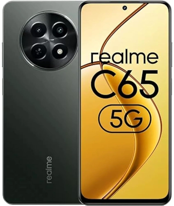 Realme C65, Glowing Black , 6GB + 128GB - Glowing Black, 6+128