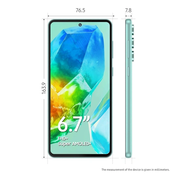 Samsung Galaxy M55s 5G (Coral Green,8GB RAM,128GB Storage)  - Green, 8+128