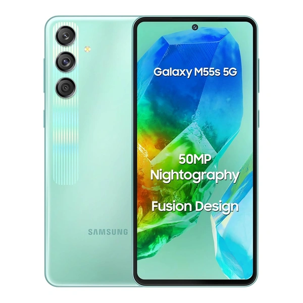Samsung Galaxy M55s 5G (Coral Green,8GB RAM,128GB Storage)  - Green, 8+128