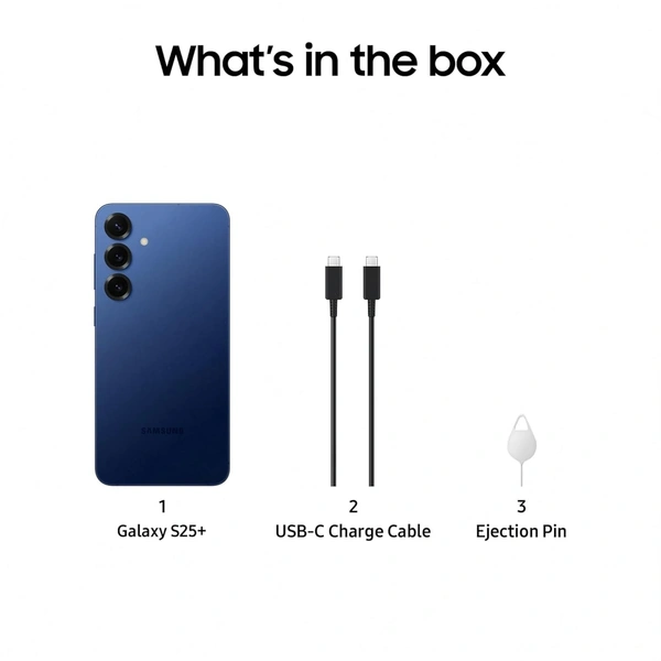 Samsung Galaxy S25+ 5G AI Smartphone (Silver Shadow, 12GB RAM, 512 GB Storage) - Blue, Samsung Galaxy S25+ 5G AI Smartphone (Silver Shadow, 12GB RAM, 512 GB Storage)