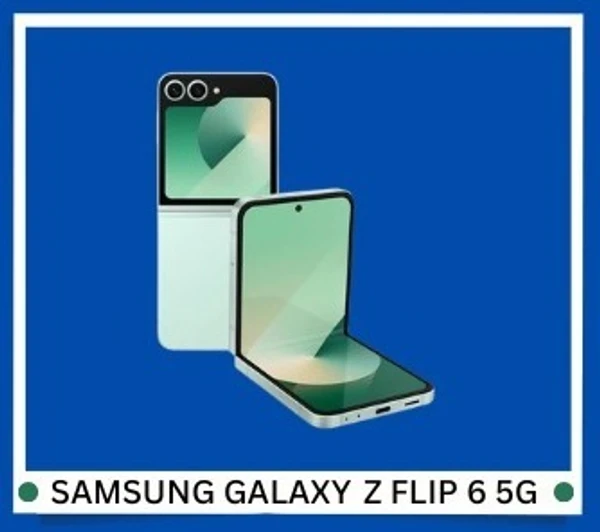 Samsung Galaxy Z Flip 6 5G AI Smartphone (Mint, 12GB RAM, 256GB Storage)