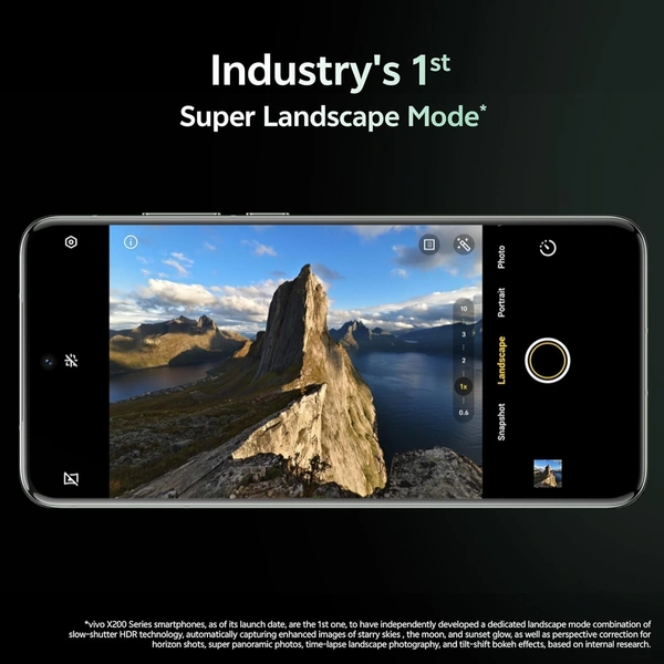 Vivo X200 5G (Cosmos Black, 12GB RAM, 256GB Storage) - Black, 12+256