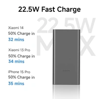 Xiaomi Power Bank 4i 10000mAh 22.5W Fast Charging PD | Power Delivery | QC 3.0|Type C Input & Output |Triple Output Ports - Black, Xiaomi Power Bank 4i 10000mAh 22.5W Fast Charging PD