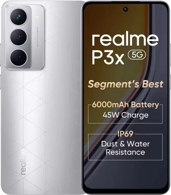 Realme P3x 5G  ( Lunar Silver  6GB+128GB) - Lunar Silver, Realme P3x 5G  ( Lunar Silver  6GB+128GB)