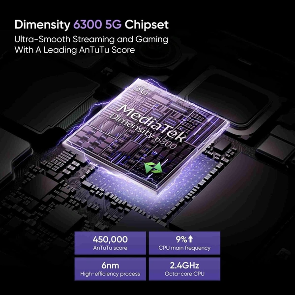 realme 13 5G (Dark Purple, 8GB RAM, 128GB Storage) - purple, 8+128
