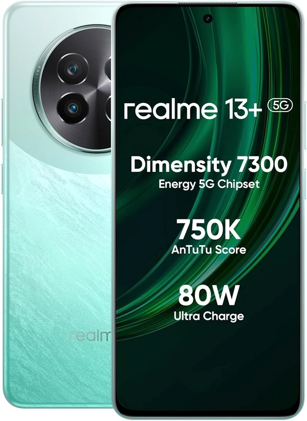 realme 13+ 5G (Speed Green, 8GB RAM, 128GB Storage) - Green, 8+128