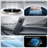 realme 14 Pro+ 5G (Suede Grey, 256 GB)  (8 GB RAM) - Gray, 8+256