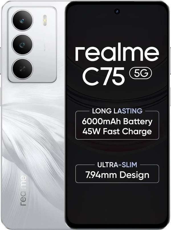 Realme C75 5G (Lily White, 128 GB)  (4 GB RAM) - WHITE, Realme C75 5G (Lily White, 128 GB)  (4 GB RAM)