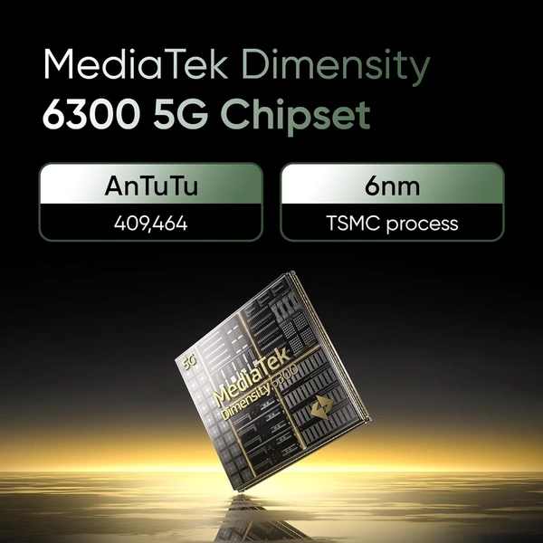 realme NARZO N65 5G (Deep Green 8GB RAM, 128GB Storage) India's 1st D6300 5G Chipset | Ultra Slim 190g Design | 120Hz Eye Comfort Display | 50MP AI Camera| Charger in The Box - Green, 8+128