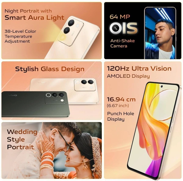 vivo Y200 5G (Desert Gold, 256 GB)  (8 GB RAM) - Desert Gold,, 8+256