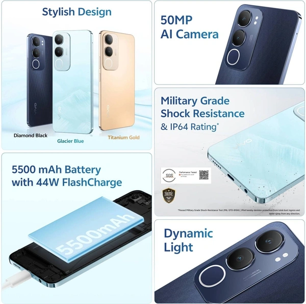 vivo Y29 5G (Diamond Black, 128 GB)  (4 GB RAM) - Diamond Black,, 4+128