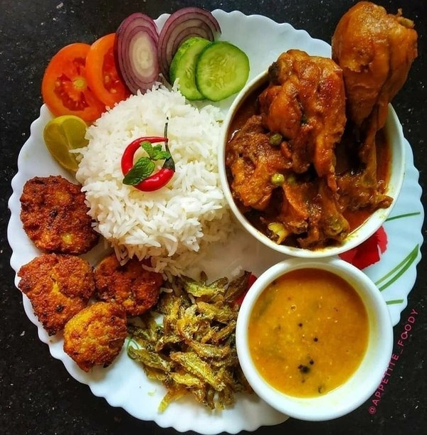 Regular chicken Thali